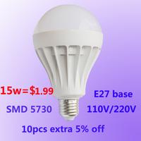 Wholesale Led E27 Led Bulb 3W 5W 7W 9W 10W 12W 15W 20W LED Lamp 110V 220V Cold Warm White Bulb Led Illumination Lighting