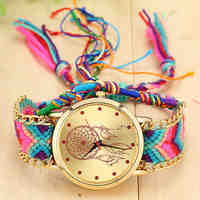 8 Colors New Handmade Braided Watch Dreamcatcher Friendship Watch Geneva Watch Women Quartz Watch Ladies Relogio BW-SB-1467