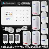 Kerui G18 GSM Alarm System TFT Android IOS APP Touch keypad Android ISO App Smart Home Burglar Alarm System DIY Motion Sensor
