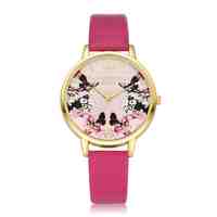 Watch Brand New Luxury Watch Women's Vintage Flower Butterfly Watch Leather Quartz Watch montre femme Ladies Dress Clocks Hours