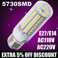 220V 110V Lampada de led corn bulb E27 E14 5730SMD Led Lamps LED Lights Corn Led Bulb parede Candle Lighting Spotlight