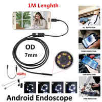 ACEHE 5.5mm Lens MircoUSB Android OTG USB Endoscope Camera 1M Waterproof Snake Pipe Inspection Android USB Borescope Camera