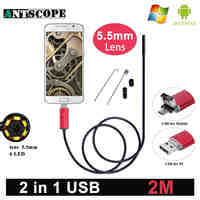 Antscope 5.5mm Lens Android Endoscope HD USB Android Endoscopic Mini Camera Inspection Android 2M Borescope USB Endoskop Camera