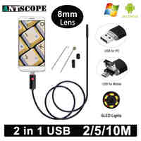 Antscope HD USB Endoscope Camera USB Android Endoscopic Camera Black 2m 5m 10m Android PC Boroscope USB Inspection Camera