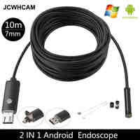 JCWHCAM 10M 7mm Endoscope Camera HD USB Android Endoscope Waterproof Borescope Inspection Camera Endoscope For Android PC