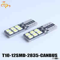 10PCS/lot Car Auto LED T10 led canbus 194 W5W led Canbus t10 12smd 2835 LED Light Bulb No error Wedge Lights Parking Bulb