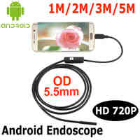 HD Android OTG USB Endoscope Camera 5.5mm Len 1M/2M/3M/5M Flexible Snake USB Pipe Inspection Android Phone USB Borescope Camera