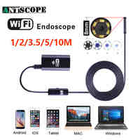 Antscope Wifi Endoscope HD 1/2/5/10m Wifi Endoscope Android 720P Iphone Camera Endoscopic Android iOS Boroscope Camera
