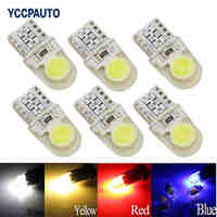 6Pcs Auto T10 LED W5W LED Bulbs White 194 168 LED Lamp 501 COB silicone shell Car LED Lights Super Bright Turn Side Light DC12V