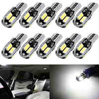 10pc Car Styling Car Auto LED T10 194 W5W Canbus 8SMD 5630 5730 LED Light Bulb No Error LED Light Parking T10 LED Car Side Light