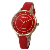 2017 Watch Women Casual Checkers Faux Leather Quartz Analog Wrist Watch Femme Watch Ladies Dress Bracelet Clock #50