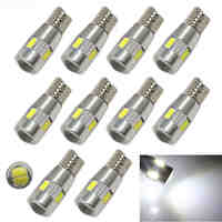 10PCS Car Styling Car LED T10 194 W5W Canbus 6 SMD 5630 LED Light Bulb No Error Auto LED Clearance Light T10 LED Car Side Lamp
