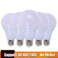 5pcs led lamp 3w 5w 7w 9w 12w 15w led bulb led e27 100-240v warm cold white led light Real power Lampada Ampoule Bombilla Lamp