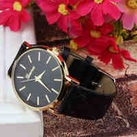 New watch women Checkers Faux lady dress watch, women's Casual Leather quartz-watch Analog wristwatch Dropshipping