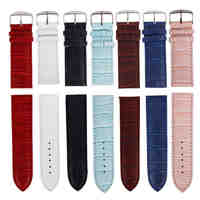 Watch Strap Watch Band 16mm High Quality Soft Sweatband Leather Strap Steel Buckle Wrist Watch Band HY