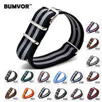 1PCS Watchband 1PCS Nylon Nato Watch Strap 22mm Watch Band Waterproof Watch Strap - 103 Multicolor Colors In Stock
