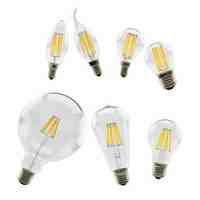 LAN MU LED Bulb 220V LED Lamp E14 E27 LED Filament Light 2W 4W 6W 8W Glass Ball Bombillas LED Edison COB Bulb