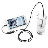 JCWHCAM Android Endoscope Mini Camera Inspection 7MM Lens 1/1.5/2m Android Borescope 6 Led lights PC USB Endoskop Camera