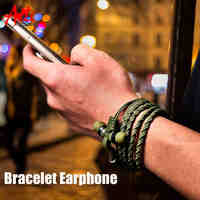 Artisome Wired Bracelet Earphone With Microphone 3.5mm Fabric Braided Earphone For Phone Headphones For iPhone Adroid