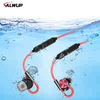 ALWUP Magnetic Bluetooth Earphone Waterproof IPX7 Stereo Sport Wireless Earphone for iPhone 7 plus with Microphone Bluetooth 4.1