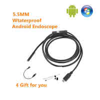 1m/1.5m/2m 5.5mm Len Android OTG USB Endoscope Inspection Camera Flexible Snake Pipe Waterproof Borescope Camera for Android PC