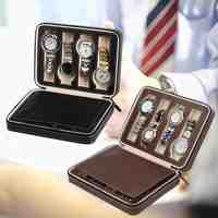 2/4/8 Grids Watch box for Men Luxury watch case rectangle jewelry watch organizer watch holder Portable watch box case