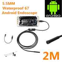 6LEDs Adjustable 5.5/7mm Waterproof Mini Android Endoscope USB Wire Flexible Snake Inspection Borescope for Android PC Notebook