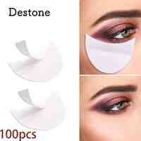 Destone 100Pcs Eyeshadow Pads Stencils Lint Free Under Eye Pads Eyeshadow Patches For Eyelash Extensions/Lip Makeup Professional