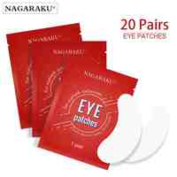 NAGARAKU 20 pairs/pack Under Eye Pads Patches Gel Patch for Eyelash Extensions Make up Tools Under eye pads Lint free eye pads