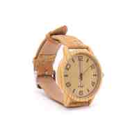 Natural cork watch vegan wrist watch wood color with cork watch strap WA-111-A