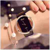 Hot Fashion Women Watch Luxury Leather Skeleton Strap Watch Women Dress Watch Casual Quartz Watch Reloj Mujer Wristwatch Girl