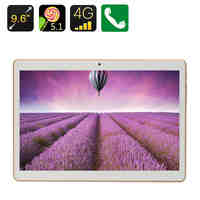 4G Android Tablet PC - Dual SIM, 9.6 Inch HD IPS Display, MTK Quad Core CPU, 1GB RAM, Android 5.1, OTG