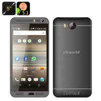 VKworld VK800X Android Smartphone - Android 5.1, Quad Core CPU, 5 Inch Display, Smart Wake, Dual SIM, 2000mAh Battery (Grey)