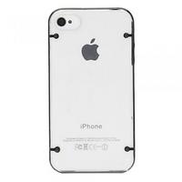 iPhone 4S Case Transparent Hard Case with Black Frame for iPhone 4/4S