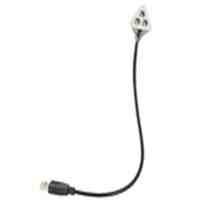 HK-L3018 3 LED Metal Tube USB LED Light (Black)