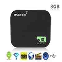 Android 4.0 Cortex-A8 DDR3 512MB Cache 8GB Nandflash Smart Network Android TV Box with Dual USB Interface, Optical Output (Black)