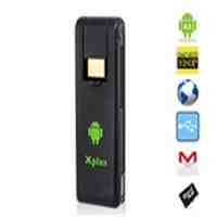 Xplus Dongle Android 4.0 Allwinner A10S 1.2GHz Video Player Android TV with Built-in Dual USB 2.0, DLNA, Phone Control (Black)