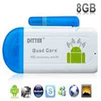 DITTER V21 Android 4.2 Quad Core A31 8GB Mini PC Android TV Box with Wi-Fi, Bluetooth (White)