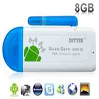 DITTER V20 Android 4.2 Quad Core RK3188 1.6GHz-1.9GHz 8GB Mini PC Android TV Box (White)