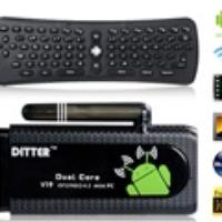 Ditter V19 Android 4.2 Dual Core RK3066 1.6GHz 8GB Mini PC Android TV Box with Wi-Fi, HDMI, Wireless Keyboard & Mouse (Black)