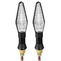 12V Car Dual Color Yellow LED & Blue LED Turn Light (White)