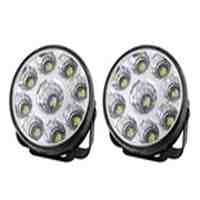2pcs 9-LED Super Bright Daytime Running LED Light (Black)