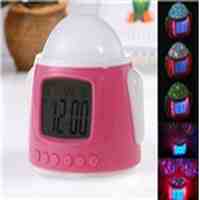 Android Robot Shaped Multi-function Projector Clock (Pink)