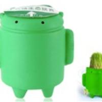 Android Robot Shaped DIY Plant (Green)