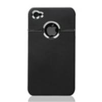 Shiny Plastic Protective Case for iPhone 4S (Black)