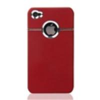 Shiny Plastic Protective Case for iPhone 4S (Red)