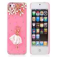 3D Rhinestone Protective Case for iPhone 5 (Pink)