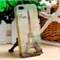 Eiffel Tower Print Plastic Case for iPhone 5