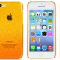 3D Raindrop Plastic Case for iPhone 5C (Yellow)
