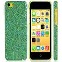 Glittery Skin Plastic Case for iPhone 5C (Green)